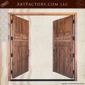 lakeside carved double doors open position