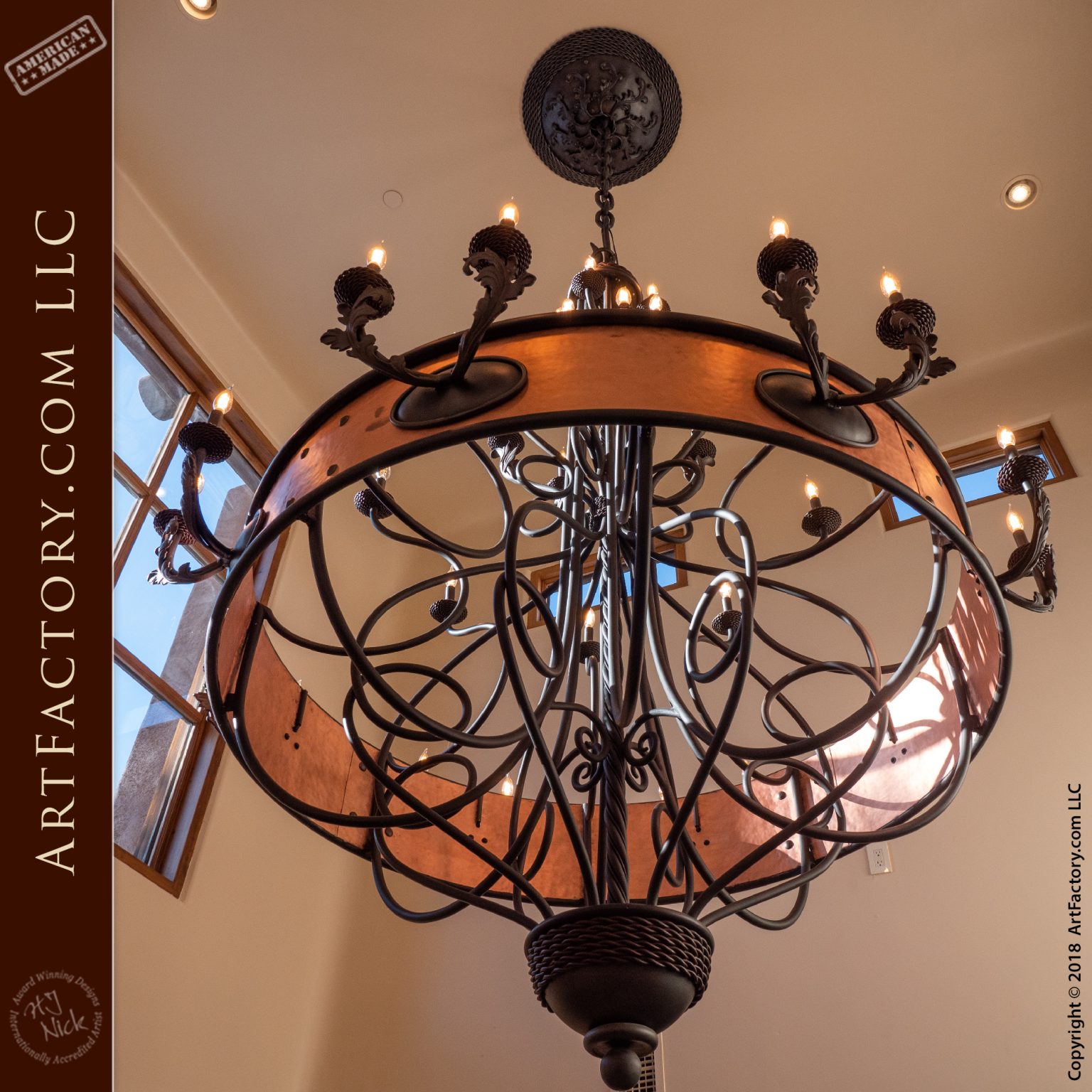 Fine Art Copper Chandelier Handmade By Master Blacksmiths Photo Inspiration
