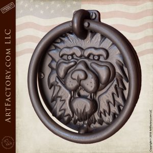 Custom Iron Lion Head Door Knocker