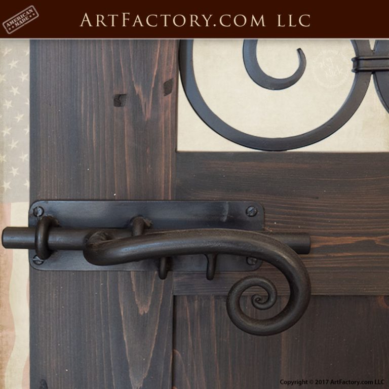 Custom Wooden Garden Gate Blacksmith Hand Ironwork
