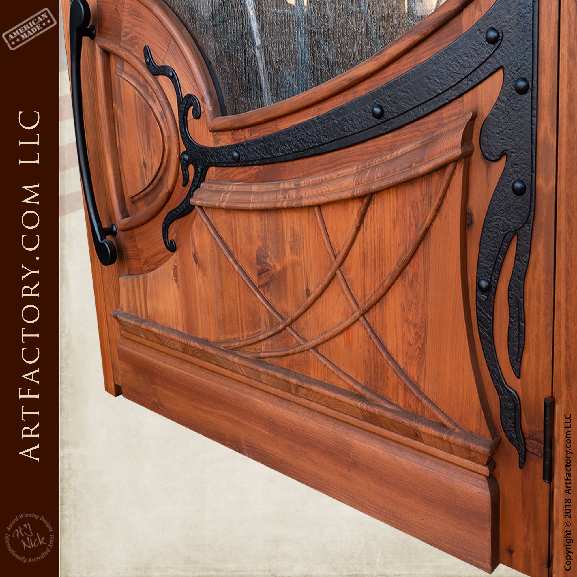 Custom Art Deco Ironwork Door