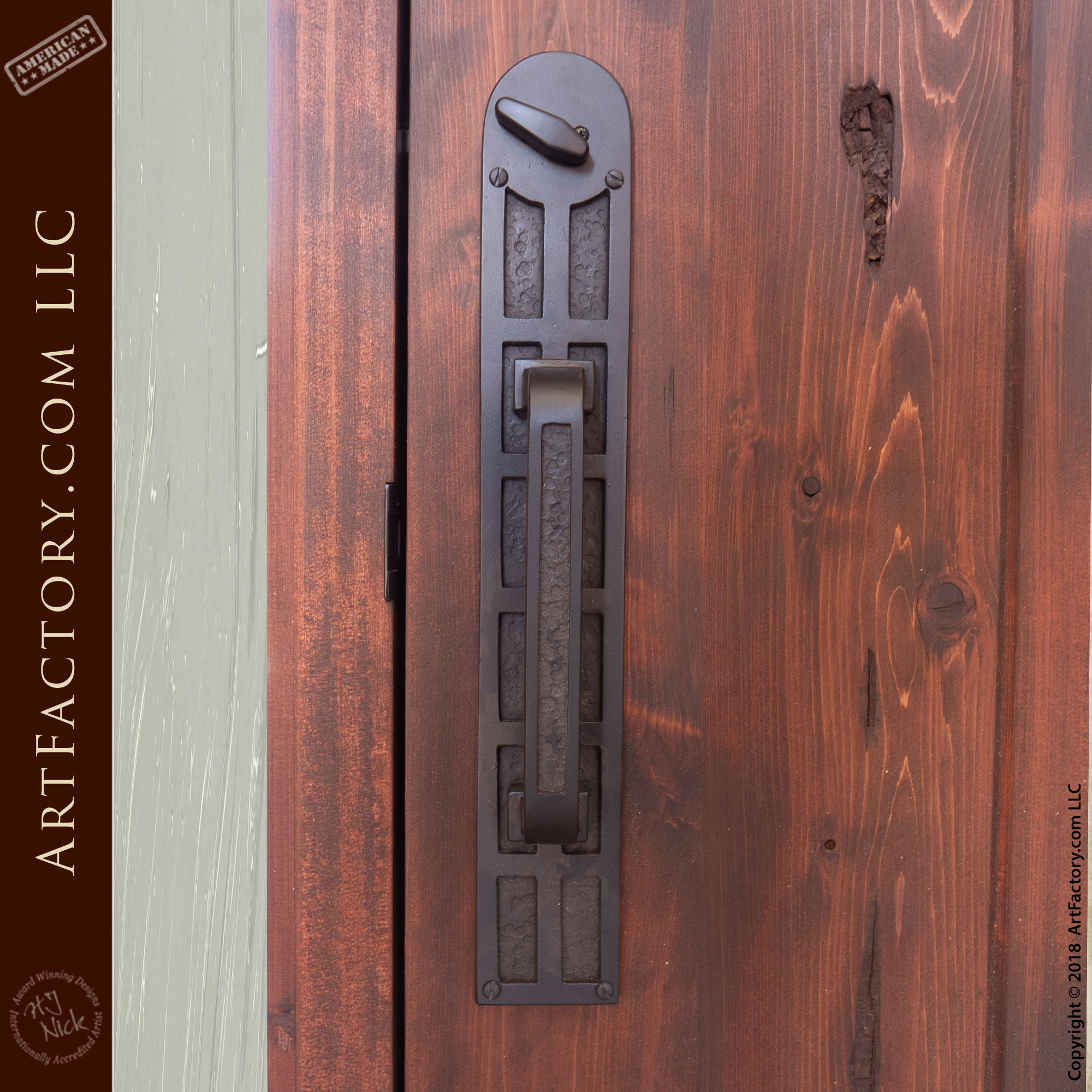 New Custom Single Hand Crafted Wooden Glass Door