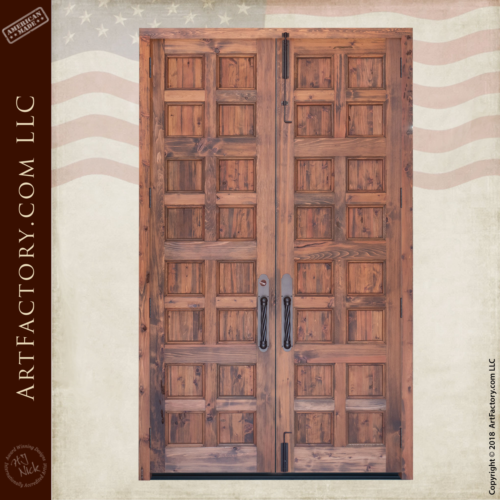 Large Custom Wooden Double Door Anello