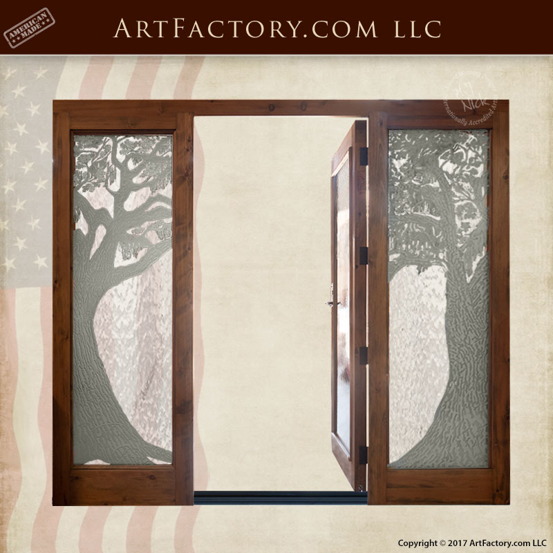 Oak tree craftsman door open position