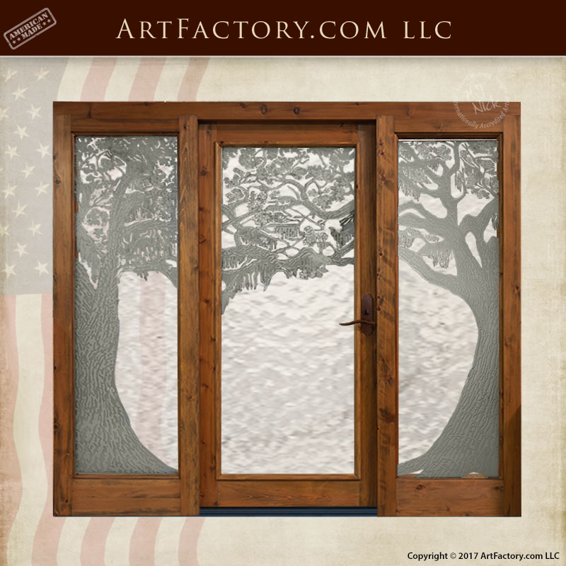 Oak tree craftsman door back