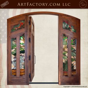 custom craftsman grand entrance door open position