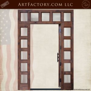 raised wood panel door open position