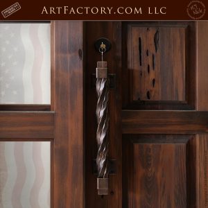 rugged twisted iron door pull