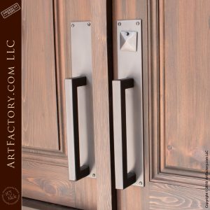 custom contemporary door pulls up close