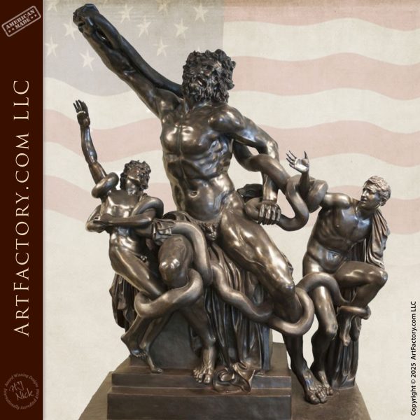 Laocoön Group monumental bronze sculpture by Lorenzo & Laran Ghiglieri
