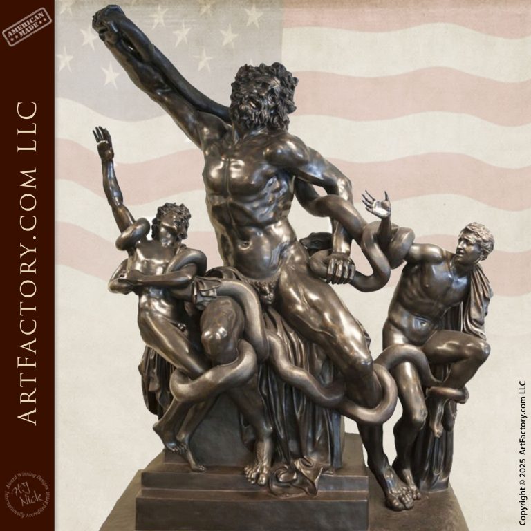 Laocoön Group monumental bronze sculpture by Lorenzo & Laran Ghiglieri