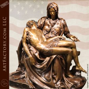 Pietà bronze sculpture by Lorenzo Ghiglieri