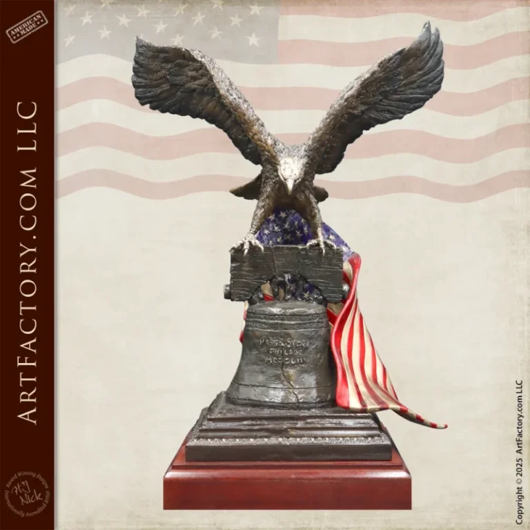 America’s Anniversary Eagle a bronze sculpture by Mark Russo