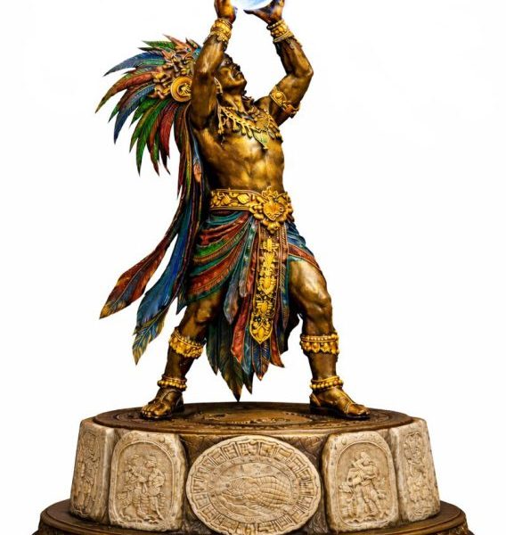 * Maya Sculpture * The Celestial Bearer * Keeper of the Vision Stone * Intermediary of the Three Realms * Maya Ajaw (Lord/Ruler) * Ritual Priest-Lord * Archetypal Ruler Classic Maya Period Mesoamerican Art Maya Cosmology Dynastic Continuity Sacred Kingship Pre-Columbian Influence Maya Lineage Late Classic Period (AD 600–800) * Celestial Sphere * Vision Stone * Astronomical Orb * Ancestral Stone * Axis Mundi (World Center) * Cosmic Order * Sun (K’in) Symbolism * Sacred Calendars * Ritual Authority * Prophecy and Vision * Intermediary * Spiritual Conduit * Guardian of Time * Ancestral Veneration * Harmony and Balance * Divine Right * Cosmic Alignment * Earth, Heaven, and Underworld * Limestone Relief * Monumental Carving * Hieratic Pose * Sacred Iconography * Anthropological Sculpture * Figurative Maya Art