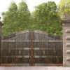 Driveway Gates -  Fortress Gate Design - Forged Iron  - 2289GG