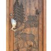 Carved Door - American Mountain Moose And Bears - 2291HC