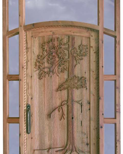 Carved Door - Custom Wood Doors Sidelights - 7104HC
