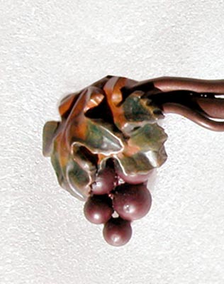 Custom Drawer Pull - Grape Vines And Clusters - HH0168A