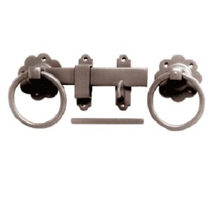 Custom Wrought Iron Lift Latch With Ring Pull - HH1777