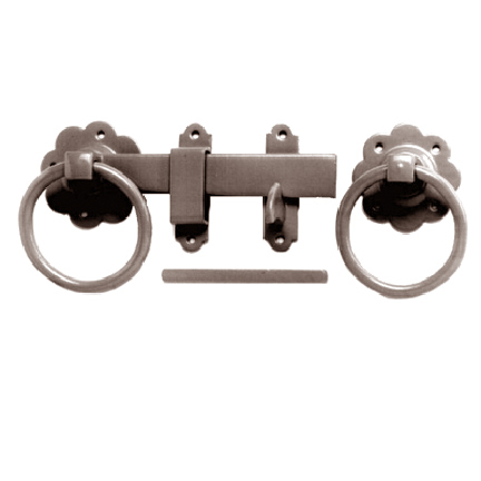 Custom Wrought Iron Lift Latch With Ring Pull - HH1777