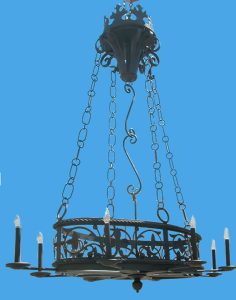 Wrought Iron Chandelier - 10th Cen France - LC783B