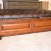 Coffee Table - Leather Tuck Button Table - CT964