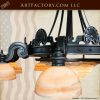 Chandelier Hand Forged Wrought Iron And Genuine Onyx  -  LC0798
