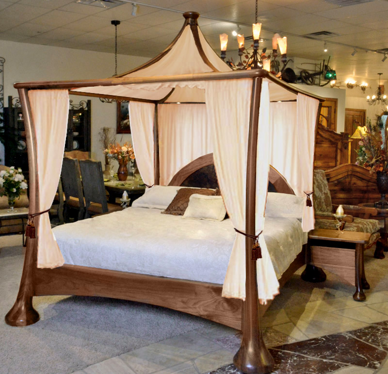 Contemporary Canopy Bed | Modern Canopy Bed | Solid Walnut ... (800 x 772 Pixel)