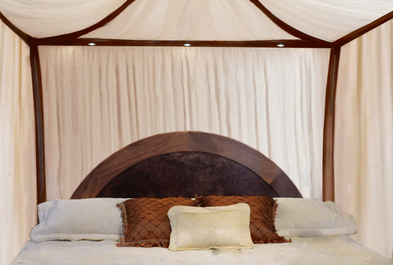 Contemporary Canopy Bed Modern Canopy Bed Solid Walnut Canopy Bed