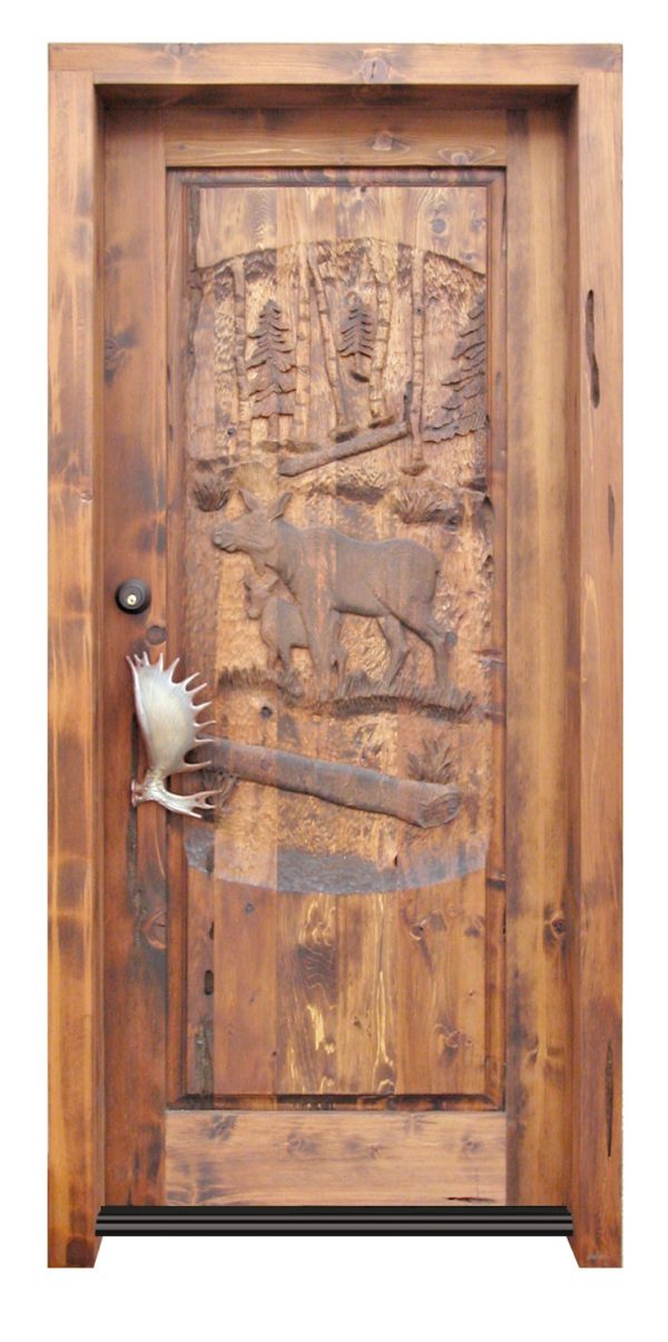 Hand Carved Door - Designed From Customers Photo - 7015HCB