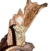 Fallow Deer Antler Wall Sconce On Solid Copper Mount  -  LS0926