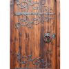 Gothic Arched Door With Custom Hand Forged Hardware -  3244AT