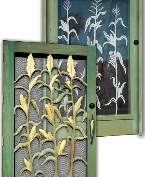 Front Door Field Corn Carving - American Corn Farming  - 1336HC