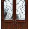 Arched Door With Hand Forged Wrought Iron  - DIW16