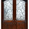 Arched Door With Hand Forged Wrought Iron  - DIW16