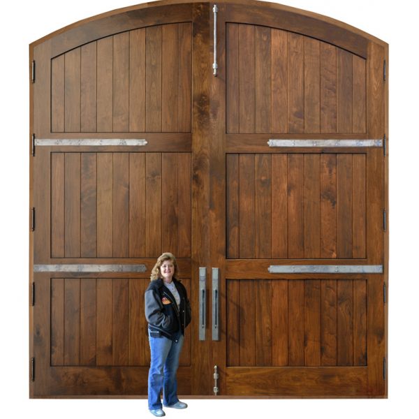 Arched Door - Large Walnut Entry Doors - 3310AT
