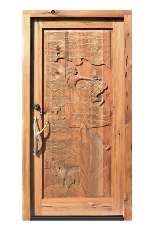 Door Hand Carved - Crazy Horse Of The Lakota Sioux - 2647GP