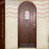 Arched Gothic Door with Hand Forged Iron Accents - CED485
