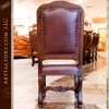 Regal 16th Cen Custom Dining Furniture, Leather Chairs - RA540CC