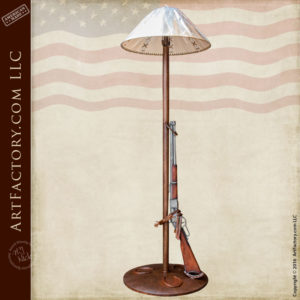 Custom Floor Lamp with 1873 Winchester Trapper Replica -FLRR22