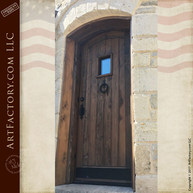 Eyebrow Arched Wood Door - Custom Entrance - DEB4397