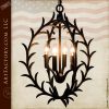 Chandelier Custom Master Hand Forged Iron Leaves - ILC800