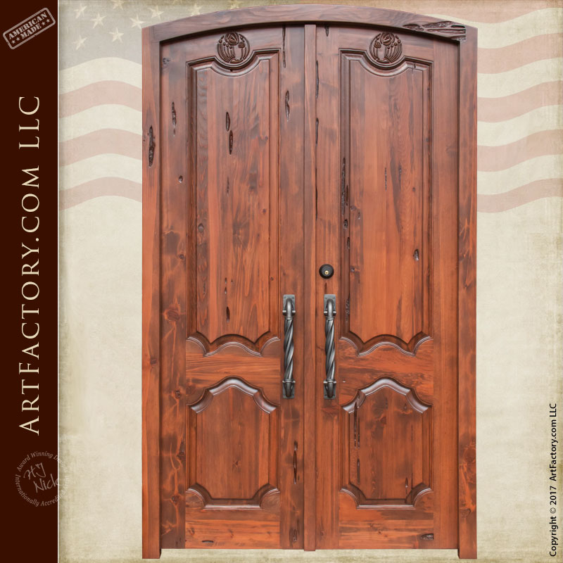 Double Doors Custom Hand Carved To Customer Design -5023RP