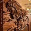hand carved walnut armoire