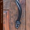 Custom Door Pull | Hand Forged Iron | Twisted Handle - HH350