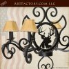 Chandelier Elk Lodge Theme | Hand Forged Custom Lighting - LCE97