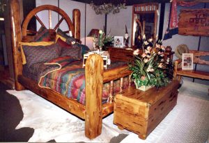 King Bed - Old Western Wagon Wheel Bed  - CBBS621