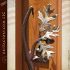 Door Pull Oak Branch With Leaves And Acorns - HH077