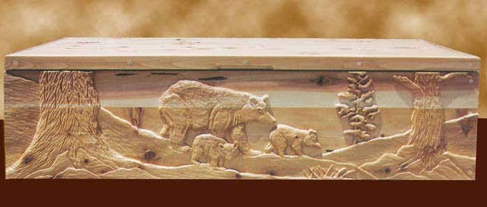 Hope Chest - Hand Carved Wilderness Theme - MMLC589