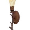 Wall Sconce - Nature Theme Sconce Natural Raw Hide Shade - LS746